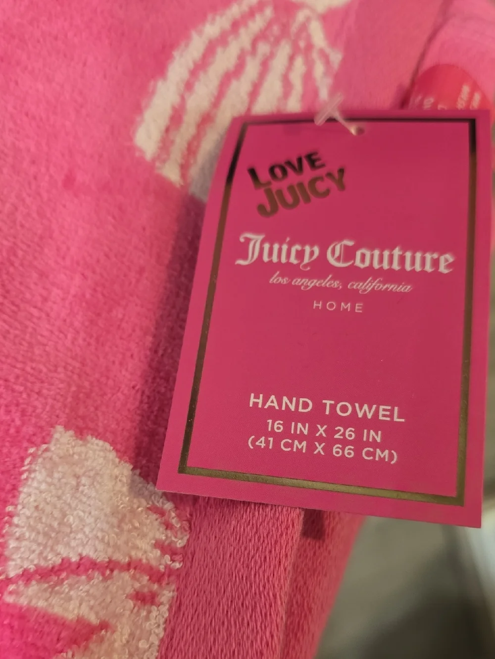 Juicy Couture Home Lips & Bows Bath & Hand Towel Set